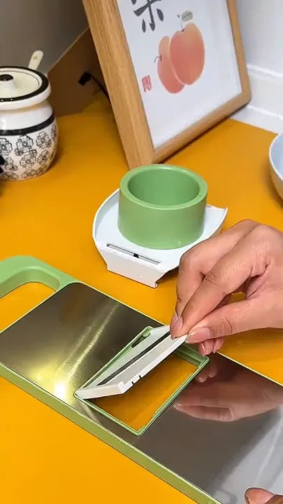 Vegetable cutter 5 in 1 Vegetable Slicer Cutter best for Home Kitchen Restaurant Stainless Steel Blades vegetable cutter Professional Vegetable Slicer for Onions, Garlic, Tomatoes, Potato, Carrot 5-in-1 vegetable slicer cutter